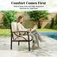 thumbnail image 6 of May in color Outdoor Patio Furniture Set for 7, 5 Piece Patio Conversation Set with Coffee Table, Metal Furniture Set for Porch Backyard Garden, Coffee, 6 of 8