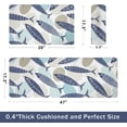 thumbnail image 2 of Coastal Kitchen Rugs Set of 2 Beach Kitchen Mats for Floor Cushioned Anti Fatigue Kitchen Floor Mat Fish Pattern Waterproof Non-Slip Comfort Standing Mat for Kitchen Sink, 17.3x28+17.3x47 Inch, Blue, 2 of 6