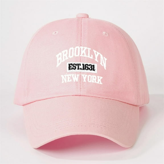 HNMKIU Unisex Washed Distressed Baseball Cap Adjustable USA City Embroidery Casual Hat Pink,One Size