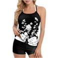 thumbnail image 3 of Bikini Sets for Women Plus Size Floral Print Two-Pieces Swimsuit for Women Sleeveless High Waist Conservative Swimwear Bathing Suit, 3 of 8