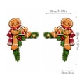 thumbnail image 4 of Qocolcyl Christmas Gingerbread Man Door Frame Corner Decor, 2PCS Wooden Holiday Corner Sign, Window Mantel Cabinet Frame Ornament, Xmas Indoor Home Wall Decor, Holiday Party Decoration, 4 of 6