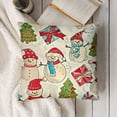 thumbnail image 3 of SHANXI Christmas Throw Pillow Cover ,Socks Gift Santa Hat Throw Pillowcase, Merry Christmas Cushion Cover Sofa Bed Cover Decor 18x18in, 3 of 5
