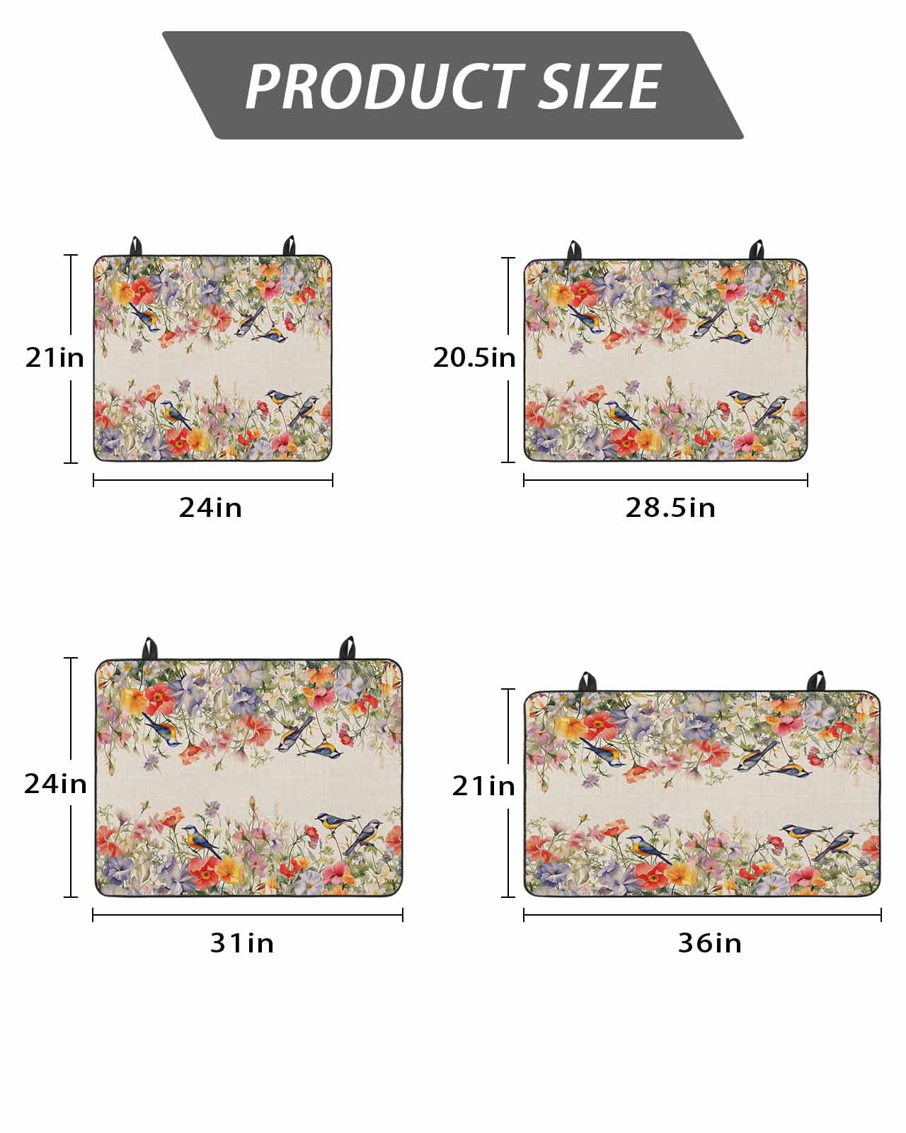 Stove Top Covers for Electric Stove, Vintage Flowers Glass Stovetop Cover Protector, Spring Floral Botanical Rustic Pastoral Induction Cooktop Protector Oven Mat for Kitchen Countertop 24"x21"