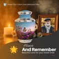 thumbnail image 5 of Yatskia Purple Petunia Urns for Human Ashes Adult Man, Cremation Keepsake Urn for Ashes for Women, Memorial Urns for Adult Ash, (Tasty 10 Inch and 3 Inch), 5 of 8