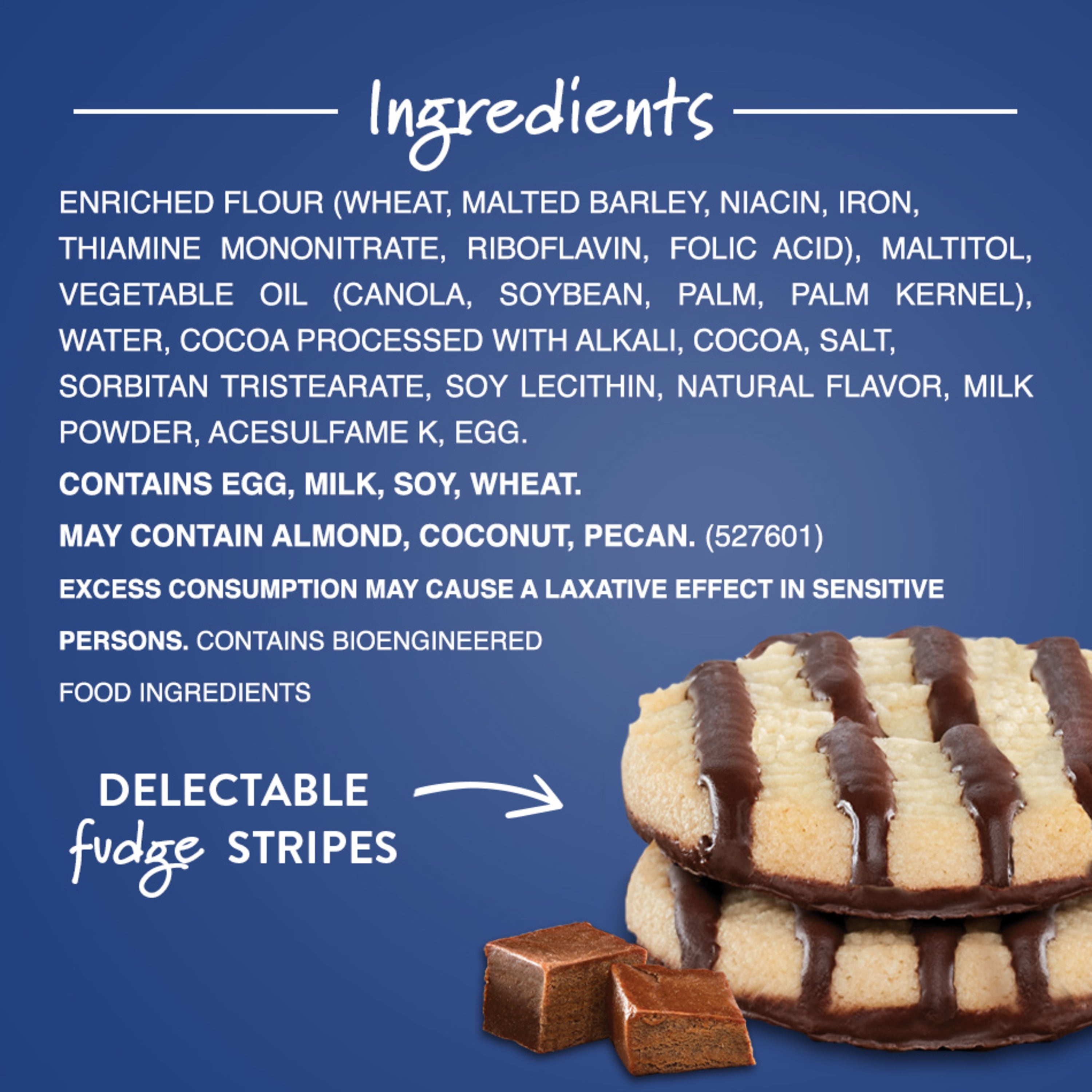 (3 pack) VOORTMAN Bakery Zero Sugar Fudge Striped Shortbread Cookies 11.3 oz