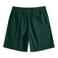 thumbnail image 3 of LWavelet Mens Waffle Shorts Summer Casual 7" Textured Knit Drawstring Elastic Waist Comfy Short with Pockets Beach Vacation,Dark Green XL, 3 of 5