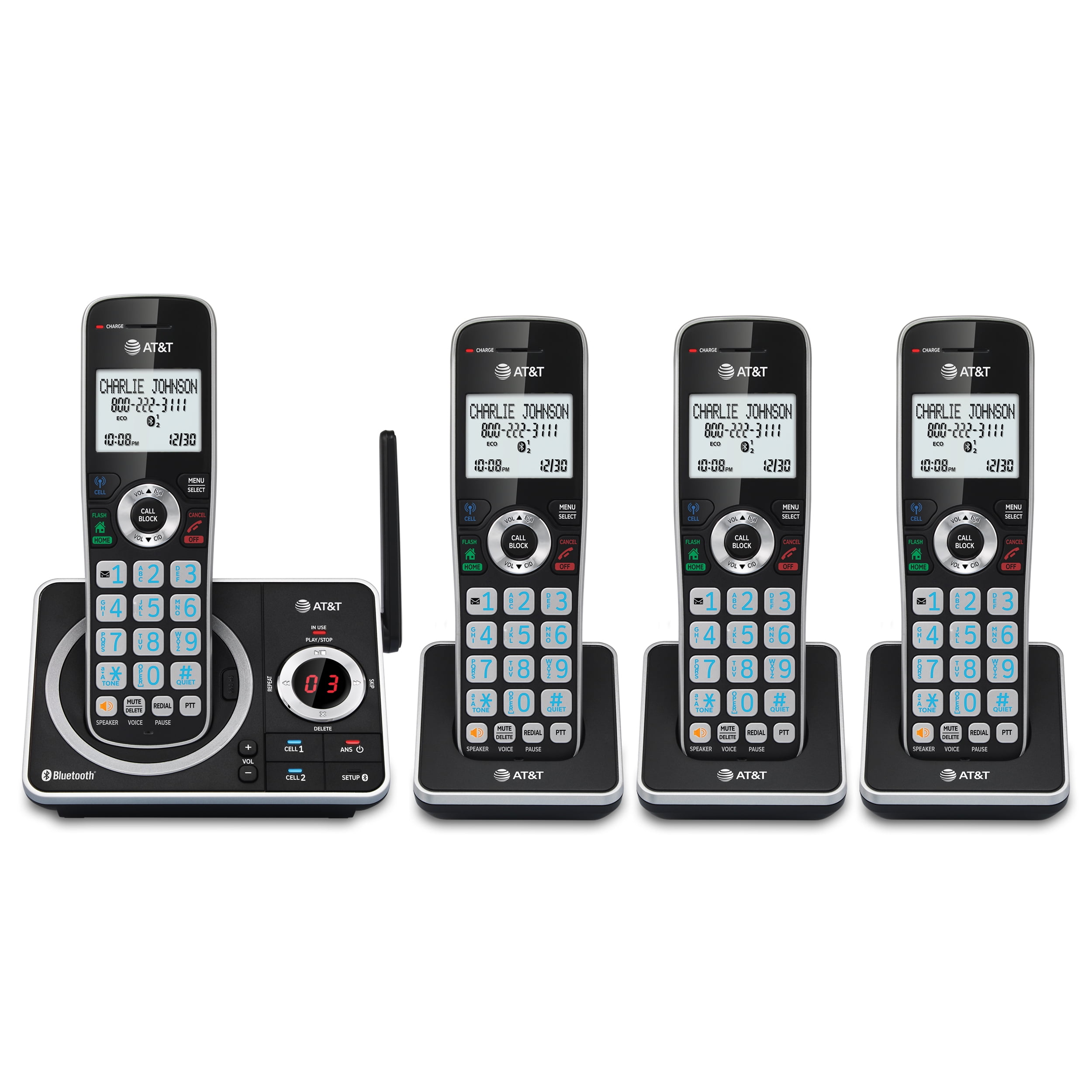 AT&T 4HS Cordless Phone with Answering Machine