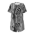 thumbnail image 7 of Ratiio Optical Zebra Illusion Print Womens Pajama Sets 2 Piece Soft Short Sleeve Top and Shorts Sleepwear Round Neck Pjs Lounge Set, 7 of 7