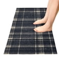 thumbnail image 5 of Haosy Dark Navy Blue Plaid Bathroom Rugs Non Slip Absorbent Soft Plush Quick Dry Bath Mat, 39"x20", 5 of 8
