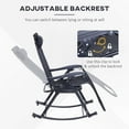 thumbnail image 6 of Outsunny Rocking Anti Gravity Lounge Chair, Folding, Black, 6 of 9