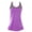 Purple, variant on JOFIT Women's Criss Cross Tank W/Shelf Bra Sz Small Mulberry