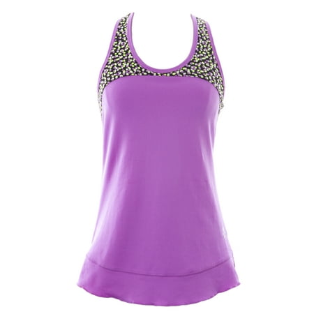 - JOFIT Women's Criss Cross Tank W/Shelf Bra Sz Small Mulberry