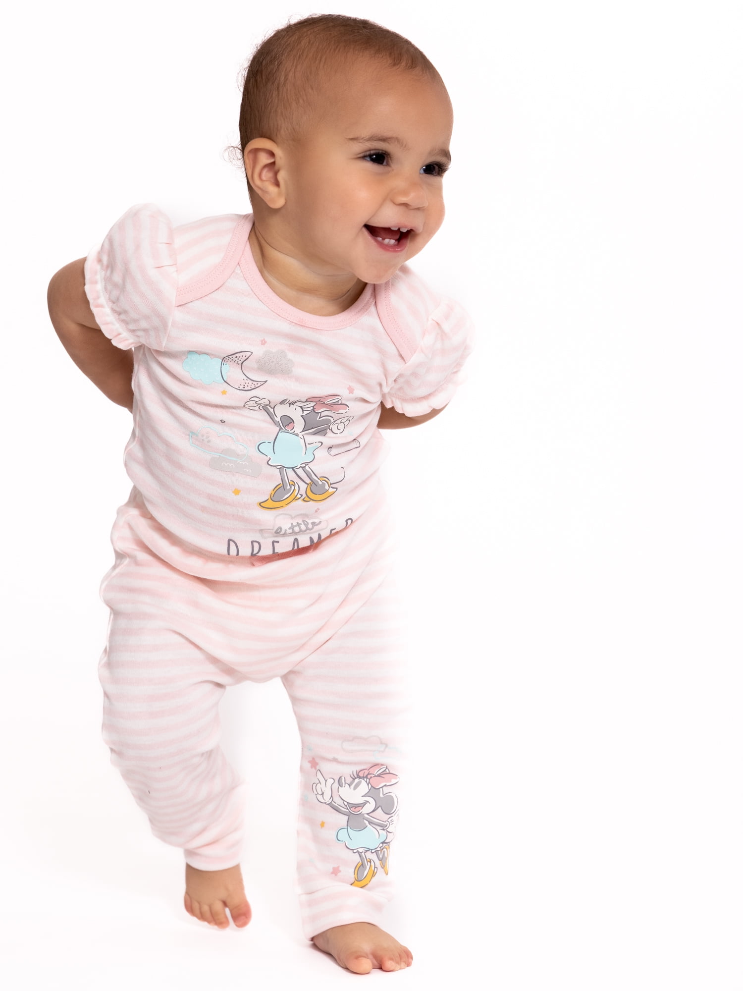 Disney Baby Wishes + Dreams Character Short Sleeve Bodysuits, 3-Pack, Sizes Newborn-12 Months