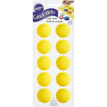 - Wilton Candy Melts Silicone Daisy Flower Mold, 10-Cavity