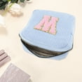 thumbnail image 3 of Unique Bargains 1 Pc Letter W Pattern Makeup Bag for Travel Blue Corduroy, 3 of 6