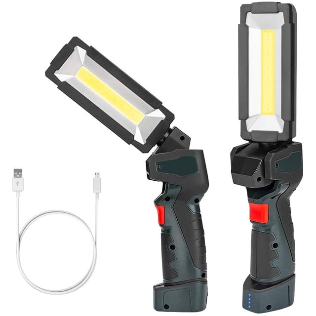 Luz de trabajo COB de bolsillo LED, luz de inspección recargable USB portátil con base magnética, linterna ultrabrillante de 5 modos de luz para taller de bricolaje Zhivalor WLJ-4156