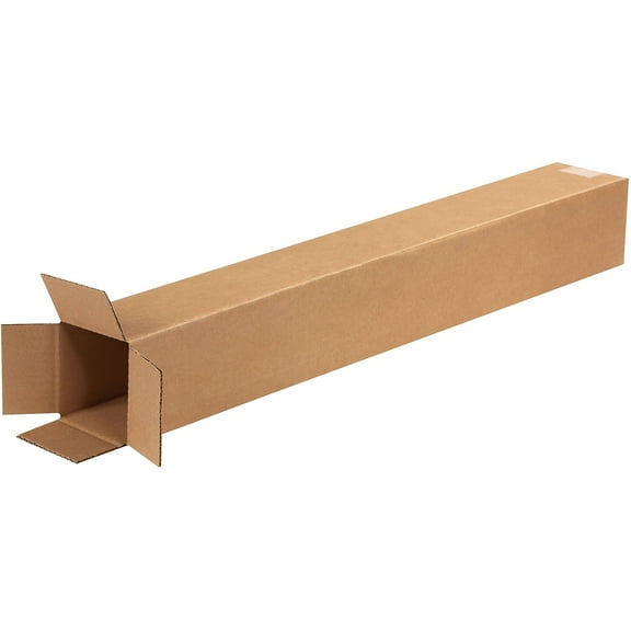 Box Partners Tall Corrugated Boxes 4" x 4" x 32" Kraft 25/Bundle 4432