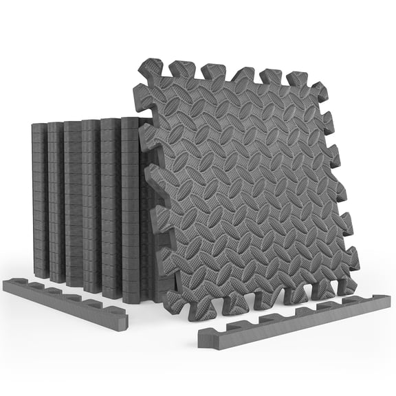 16pcs of Thick Foam Flooring Tiles Measuring 11.8X11.8 Inches, Designed to Be Non-Slip And Waterproof, Ideal for Yoga Sessions,Home Gyms,Weightlifting Activities