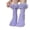 1#Purple, variant on Cartoon Character Plush Socks, Fuzzy Monster Face Sleep Socks, Thick Coral Fleece Non-Slip House Socks KhakiOne Size