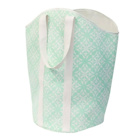 Tea Hamper - Closet Complete Hamper Tote in Teal White