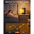 thumbnail image 2 of Portable Electric Space Heater, Primelove 1500W Ceramic Oscillating Heater with Remote, 3 Modes 12H Timer Tip-Over &Overheating Protection for Bedroo, 2 of 7