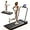 Red, variant on Walking Pad with Handle Bar, 2 in 1 6.2MPH Under Desk Treadmills with Gym Mat, 2.5 HP Folding Treadmill with Remote & Touch Control for Home Office, 265 LBS Capability