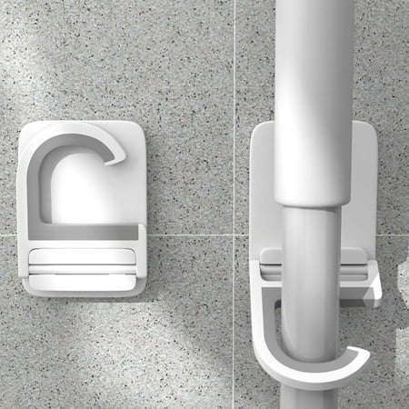 

Tepsmf Mop Hook Toilet Powerful Umbrella Clip Artifact Wall Hanging Hook Non Punching Non Marking Fixed Clip Holder