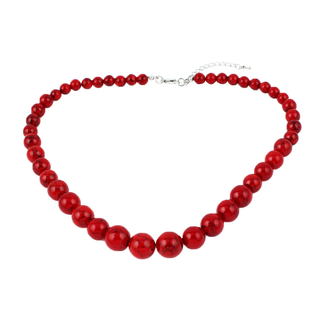 Retro Style Red Round Turquoise Beads String Bib Chain Necklace for Lady |  Walmart Canada