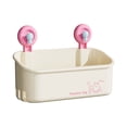 thumbnail image 2 of Estante de baño para colgar en la pared, organizador de artículos de tocador, sin necesidad de perforar, de metal inoxidable, para espacios pequeños, con aberturas, decoración moderna para, 2 of 9