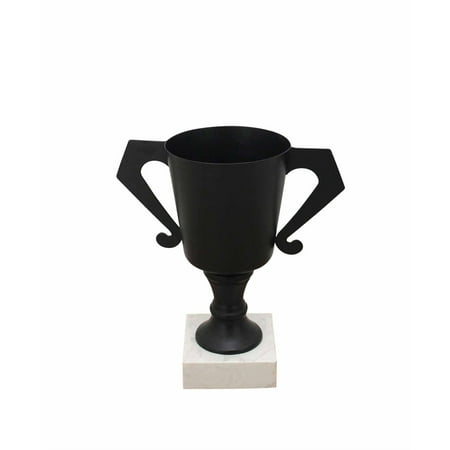 Footed Urn - Usually Designed Metal Footed Urn, Black
