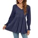 thumbnail image 5 of Túnica de manga larga con cuello en V y manga larga para mujer, informal, sexy, a la moda Pompotops FGAJ3481, 5 of 7