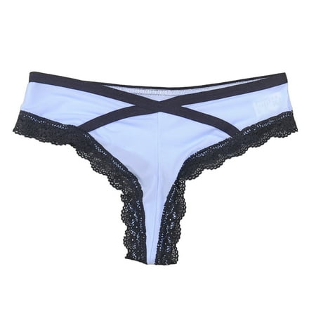 

Women Ice Silk Panties Transparent Breathable Panties Lace Lace T Pants
