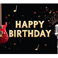 thumbnail image 7 of LUUFILx Happy Birthday Backdrop Party Decoration Banner with Guitar Microphone Background for Music Celebration Photography Props Birthday Party Event, 7 of 7