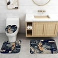 thumbnail image 7 of 4PCS/Set Pop Music Shower Curtain, Electric Guitar Drum Kit Microphone Musical Instruments Cool Modern Bathroom Decor, Waterproof Fabric Shower Curtain, Non-Slip Bath Rugs Toilet Mats, Band, 7 of 7