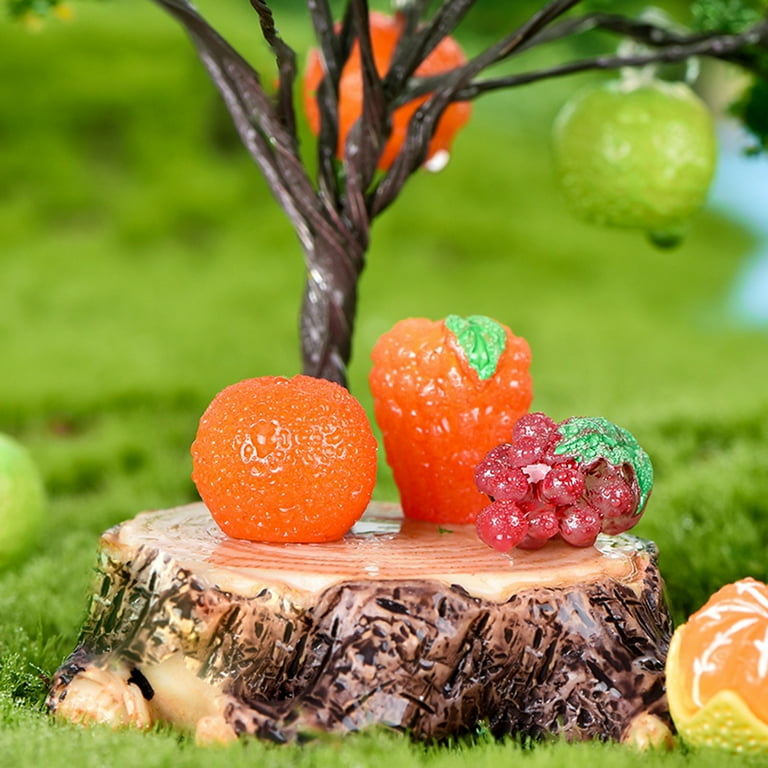 Farfi 15Pcs Miniature Fruit High Simulation Wide Application Resin