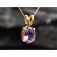 thumbnail image 2 of Oval Amethyst Pendant Natural Amethyst Purple Pendant February Birthstone, 2 of 2
