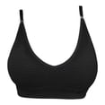 thumbnail image 4 of Alun Wirefree Seamless Comfort Bra for Women Soft Support Everyday Wear Lightly Lined T-Shirt Bra Fashion Texture Design Breathable Fabric and Back Sport Bralettes Black XXL, 4 of 6