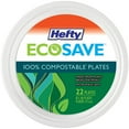 thumbnail image 3 of (2 pack) Hefty ECOSAVE Compostable Paper Plates, 8 3/4 inch, 22 Count, 3 of 6