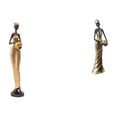 thumbnail image 1 of Estatua de mujer africana, obra de arte, decoración del hogar, escultura de mujer tribal para dormitorio, mesa, TV, mueble, hoteles, decoración ligera, 1 of 8