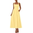 thumbnail image 1 of Vestido largo KIRUNDO para mujer, sin mangas, sin mangas, amarillo, 1 of 9