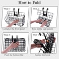 thumbnail image 5 of cyrico Bike Basket, Heavy-Duty Metal Foldable Front & Rear Bike Basket, Bicycle Cargo Rack with Handles for Bike Accessories, Mountain and Adult Bikes, 5 of 8