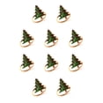 thumbnail image 2 of Cateissary Anillo de servilleta de acero inoxidable de Navidad Titulares de pañuelos de papel portátiles de Navidad Banquete de comedor Decoración Árbol verde 10piezas Cateissary CBP163696, 2 of 6