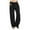 ZA-Black-deals of the day, variant on Frostluinai Casual Wide Leg Pants for Women Drawstring Elastic Waist Linen Palazzo Pants Solid Baggy Straight Leg Pants with Pockets