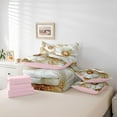 thumbnail image 6 of Homewish Romantic Valentine'S Day 7-Piece Twin Bedding Sets,Chic Flower Floral Bedding Comforter Set,Gold White Sheet Sets For Adult,Super Cozy Room Decor Reversible, 6 of 8