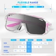 thumbnail image 2 of KAPVOE Photochromic Kids Sunglasses Youth Baseball Sunglasses for 6-14 boys girls UV400 Sports Softball Cycling Glasses, 2 of 4
