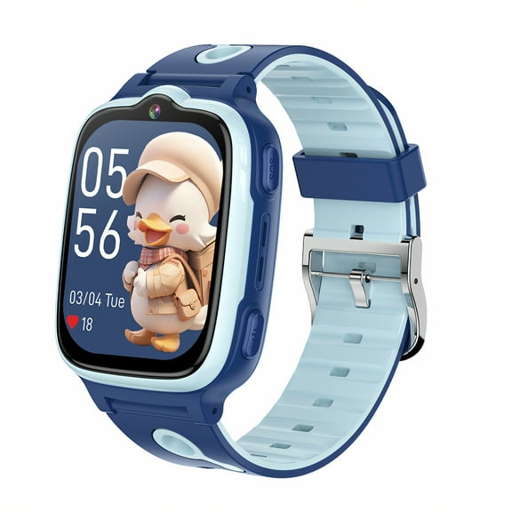 GJX Smart Watch for Kids,Activity Boundaries Kids Smart Watch,Voice Messages Watches for Kids,Blue