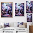 thumbnail image 4 of Designart "Sporty Speedster Purple Scooter" Scooter Floater Framed Canvas Wall Art, 4 of 7
