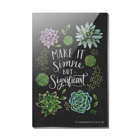 Make it Simple but Significant Succulents Rectangle Acrylic Fridge Refrigerator Magnet