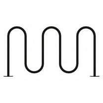 Madrax Bike Rack,Black,36" H,64" L,Steel QS-WP36-7-SF-B