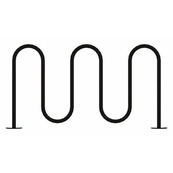 Madrax Bike Rack,Black,36" H,64" L,Steel QS-WP36-7-SF-B